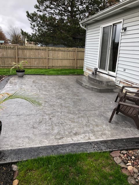 Stamped and Stained Concrete Patio
