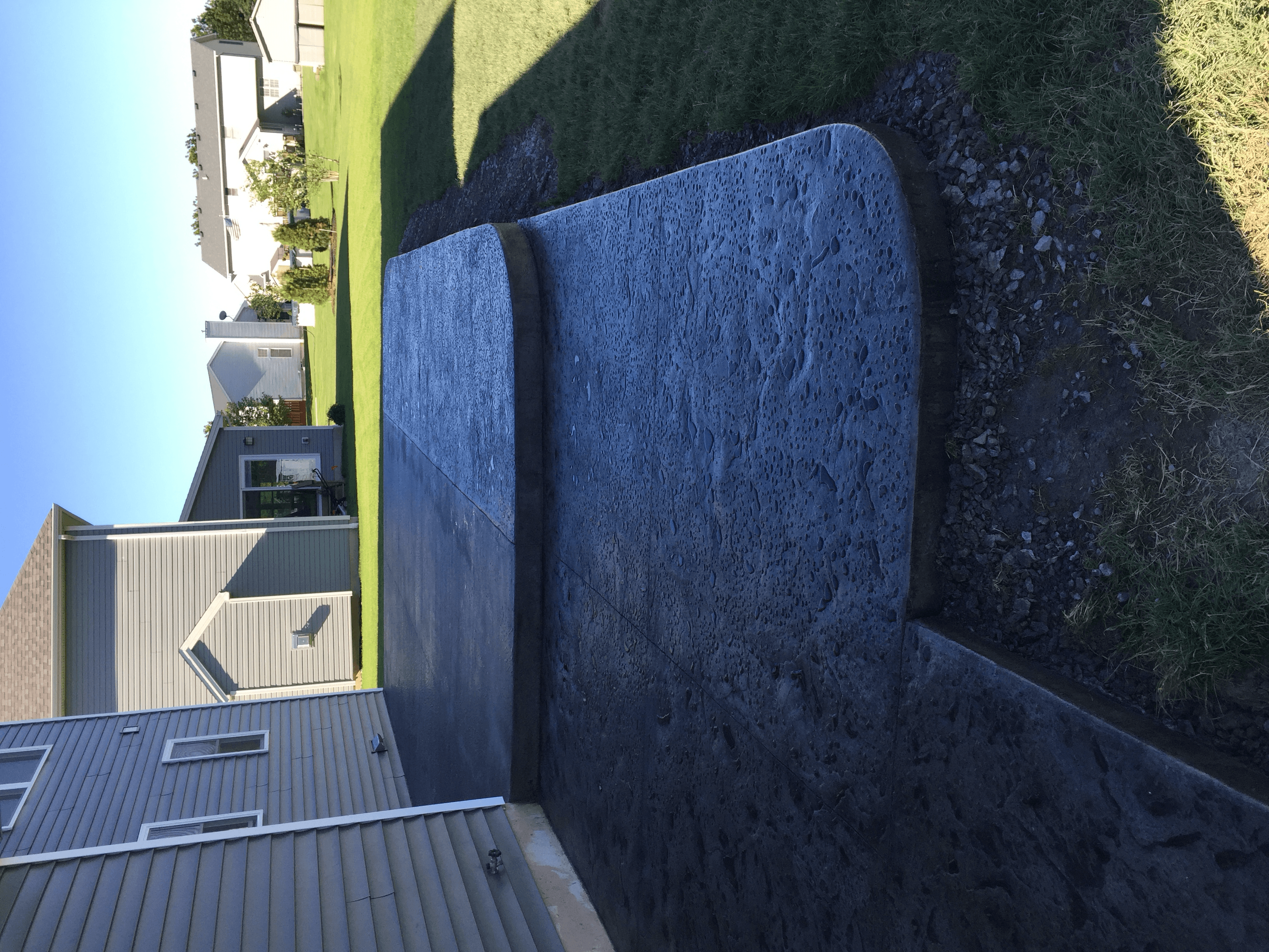 Multi-Level Concrete Entertainment Patio