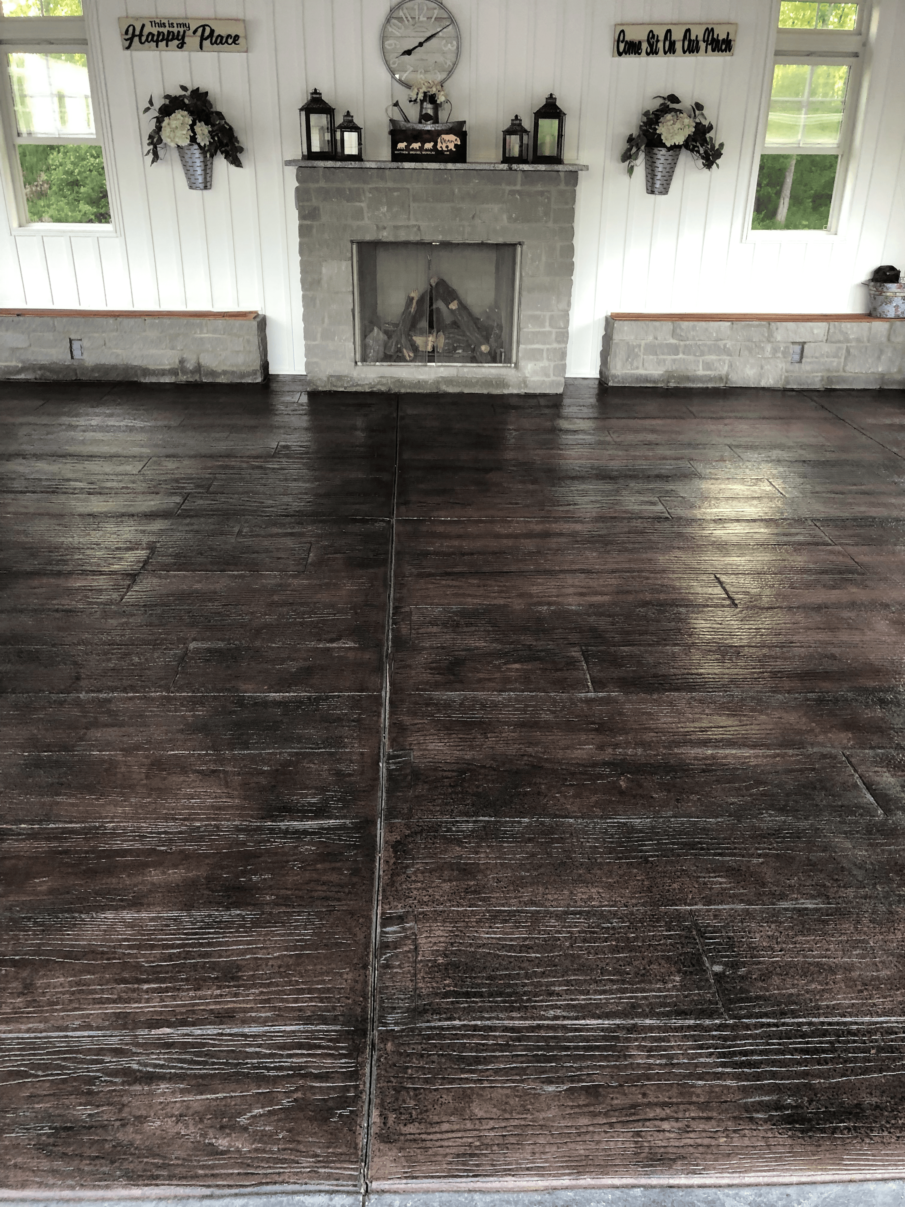 Decorative Stamped and Stained Patio